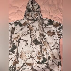 Hollister Women's Camouflage Jacket in Brown and White